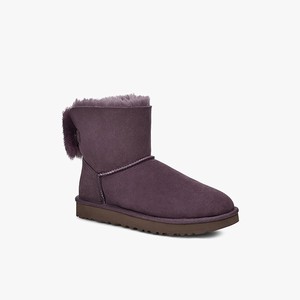 Ugg Mini Puff Crystal Bow Women Classic Boots Purple (2589BNLSI)